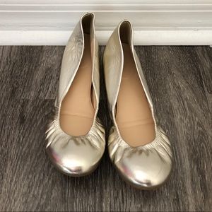 Gold Ballerina Flats